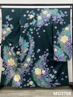 振袖 刺繍 銀彩 銀通し 紋意匠 身丈156cm MO3708 - メルカリ