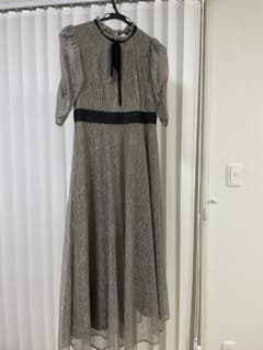 Leja グレー レース模様 ロングドレスのサムネイル