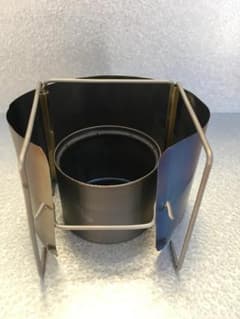 超軽量　チタン五徳　アルコールストーブ用　チタン風防セット　ＵＬ　オリジナルのサムネイル
