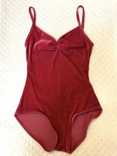 Yumiko ユミコ バレエ レオタード XS 150 赤 レッド ベロア Yumiko ユミコ バレエ レオタード XS 150 赤 レッド ベロア