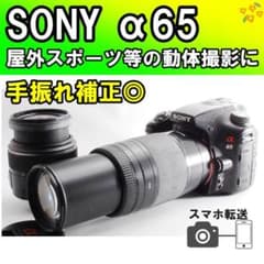 屋外スポーツ◎高画質✨SONY α65 Wレンズ✨一眼レフカメラ スマホ転送