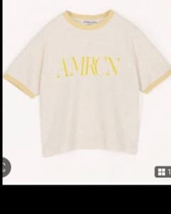Americana ロゴTシャツ アイボリー×イエローのサムネイル