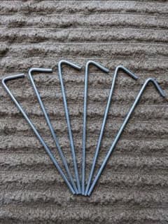 テント・タープ用　ペグ6本&張り縄2本のサムネイル