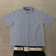 00s cityboy archive 短丈　シアサッカーシャツ　チェックシャツのサムネイル