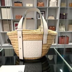 正規品＆極美品‼️ ロエベ ラフィア スモール バスケットバッグ かごバッグ
