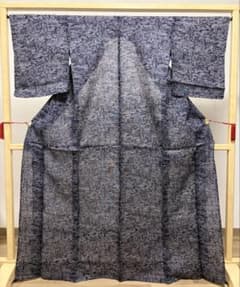 G 夏物 美品 大島紬 夏大島 風景模様 藍染 絽 紗 薄物 正絹 小紋 着物 G 夏物 美品 大島紬 夏大島 風景模様 藍染 絽 紗 薄物 正絹 小紋 着物