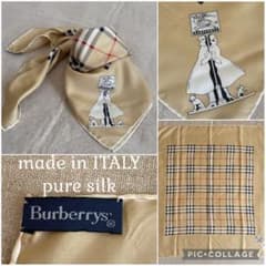 Burberrysバーバリー ノバチェック シルクスカーフ ベージュ