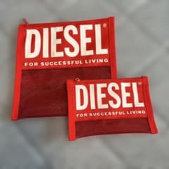 DIESEL メッシュポーチ 2点セット レッドのサムネイル