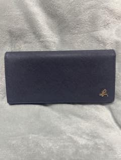 ネイビー/レッド 長財布 合成皮革のサムネイル