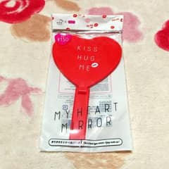 ダイソー ガールズトレンド研究所 持ち手付きミラー (大) ハート ハンドミラーのサムネイル