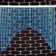 レトロポップ ビーズ暖簾 昭和レトロ アーチ型 珠のれん ヴィンテージ
