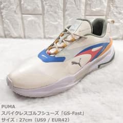 PUMA ゴルフシューズ GSファスト 27cm 白赤 新品 PUMA ゴルフシューズ「GS-Fast」 27cm スパイクレス - メルカリ