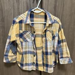 BREEZE 長袖シャツ サイズ100 イエロー系チェックのサムネイル