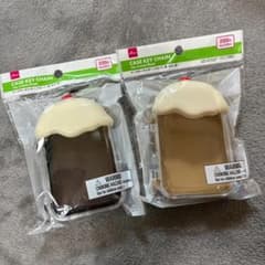 ケースキーホルダーフロート 茶 モカ 2色　ダイソー 推し活　DAISO☆2