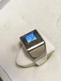 マ*ン様 hash. ラブラドライト　リング　スクエア　16号 マ*ン様 hash. ラブラドライト リング スクエア 16号 - メルカリ