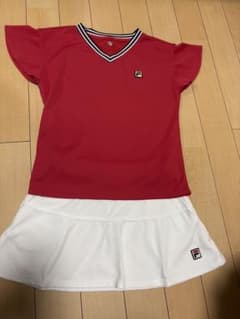 FILA テニスウェア Mサイズ 赤/白のサムネイル