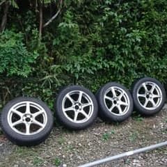 最終値下げ work 18インチ 8J 114.3 タイヤ ホイール 4本のサムネイル