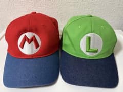 ユニバ USJ マリオ ルイージ キャップ 2個セットのサムネイル