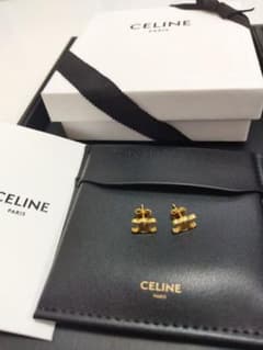 か*い様 【0420D】セリーヌ CELINE ゴールド スタッドピアス ピアス