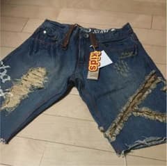 新品 未使用 120センチ デニム ハーフパンツ セール！のサムネイル
