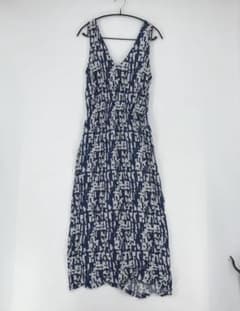 NATHALIE VLEESCHOUWER 幾何学柄 ノースリーブ ワンピース