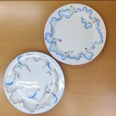 リチャード・ジノリ　ジオ・ポンティ　気球　飛行機ケーキ皿2枚セット　貴重 6月16日発送】リチャード・ジノリ ジオ・ポンティケーキ皿セット