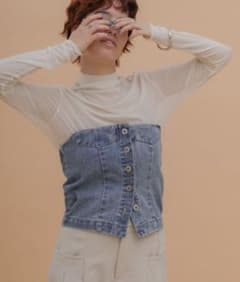 selectMOCA デニムチューブビスチェのサムネイル