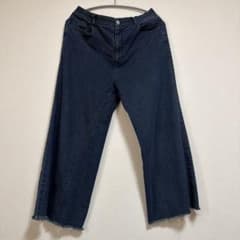 大きいサイズ　デニムワイドパンツのサムネイル