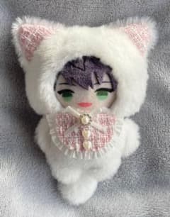 ♡ぬい服♡10～12cm 猫耳 ツイード ピンク - メルカリ