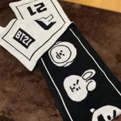 BT21 BTS 방탄소년단 머플러타월 블랙 화이트