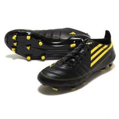 売りつくしセール！adidas F50 レザー2010 サッカーシューズ黒/黄