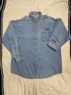 90s 企業系 AK Steel デニムシャツ 長袖のサムネイル