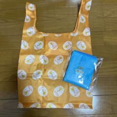 オレンジ花柄エコバッグと晴れ風のエコバッグセット