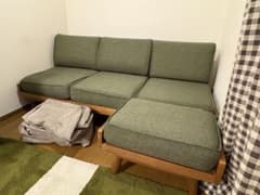 unico ALBERO(アルベロ) 3人がけソファ＋オットマン＋換えカバー