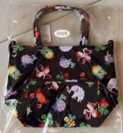 新品未開封】フェイラー×神崎恵さんコラボ 巾着バッグ（ネイビー