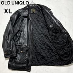 希少XL✨オールドユニクロ レザージャケット カーコート 80s