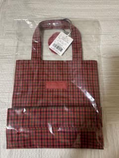 新品未開封)ファミリア トートバッグ 赤チェック 小 - メルカリ