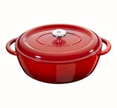 未使用・保管品】ZWILLING ココット 29cm 鋳物ホーロー鍋 レッド