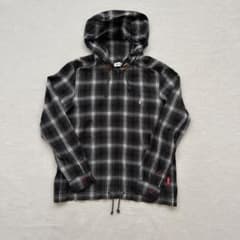 美品 UNDERCOVER フード チェック柄パーカー アンダーカバー FUCK 