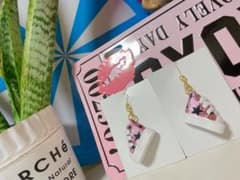 スニーカー　ピアス　(ピンク　スター)のサムネイル