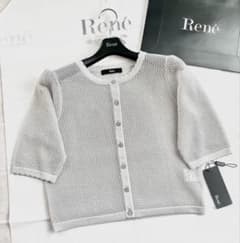 未使用品♡Reneルネ2025♡メッシュカーディガン お花ボタン 34 - メルカリ