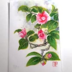 169 水彩画 椿 - メルカリ