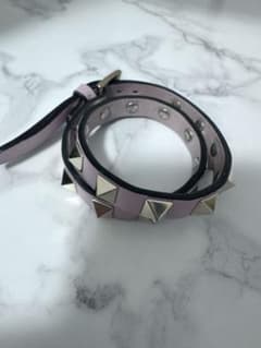 VALENTINO ロックスタッズ 2連 ブレスレット ピンクのサムネイル