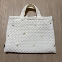 PUPPAPUPO レッスンバッグ キルト オリーブ柄のサムネイル