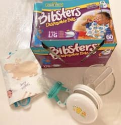 ビブスター、お食事エプロン、フルーツフィーダー、離乳食おかゆカップ　4点セットのサムネイル