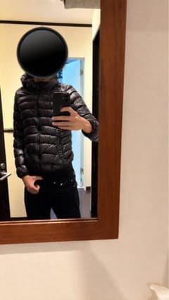 old UNIQLO フード付きダウンジャケット ブラックのサムネイル