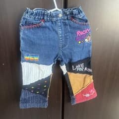 カステルバジャック デニムパンツ 刺繍 パッチワーク風のサムネイル