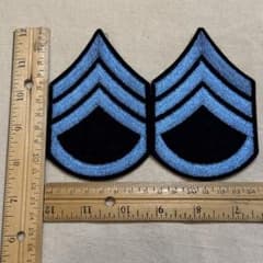 2 장 세트 VINTAGE USARMY 실물 패치 패치 밀리터리 블루