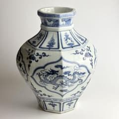 ￼美濃焼　吉川修身　古染松寿壺 美濃焼吉川修身古染松寿壺| Buyee日本代购服务| 于Mercari购物