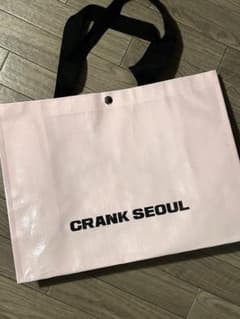 クランク crank ショッパー バッグ 韓国 ロゴ ピンク トートバッグ 鞄のサムネイル